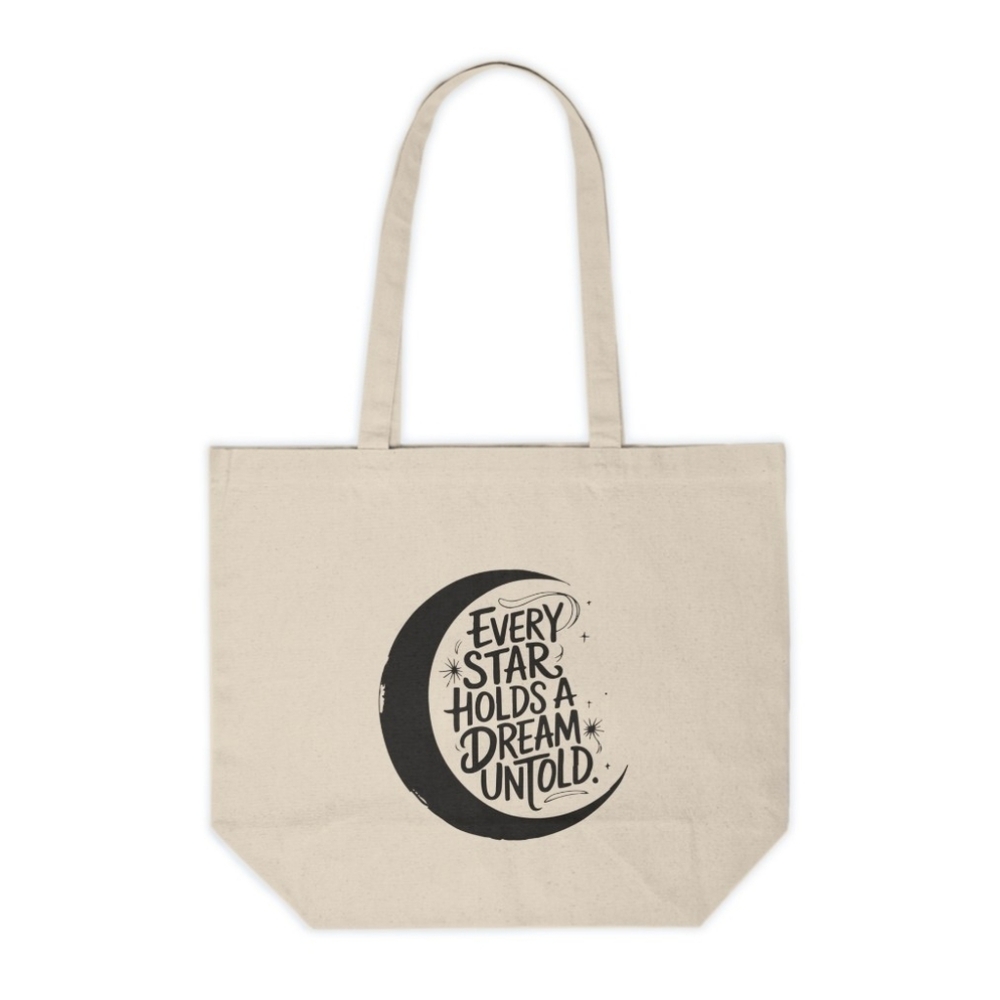 Every Star Holds A Dream Untold Custom Canvas Tote Bag